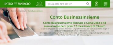 conto business insieme intesa san paolo