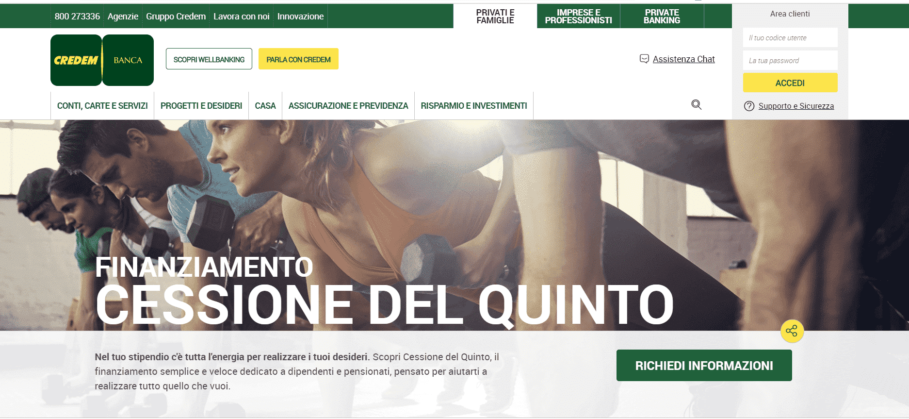 cessione del quinto credem
